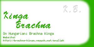 kinga brachna business card